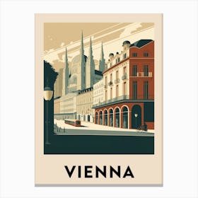 Vienna 3 Vintage Travel Poster Canvas Print