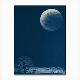 Moon Over A Field Canvas Print