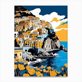 Summer In Positano Painting (175) Canvas Print