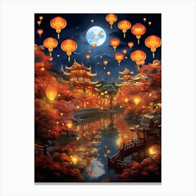 Chinese Lantern Festival Illustration 3 Canvas Print