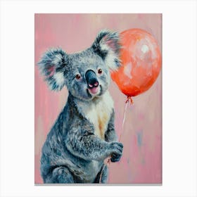 Cute Koala 4 With Balloon Canvas Print