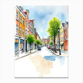 Watercolor Street Canvas Print