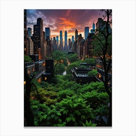 The Vibrant Chaos of NYC Rush Hour Canvas Print