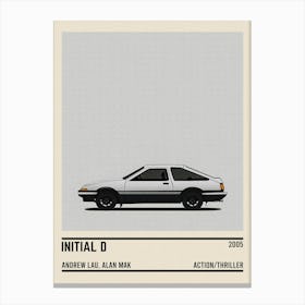 Initial D Car Movie Canvas Print
