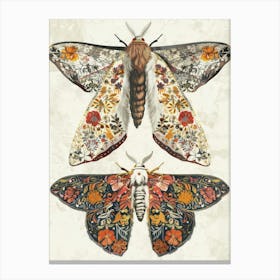 Vintage Butterflies William Morris Style 6 Canvas Print