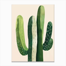 Organ Pipe Cactus Minimalist Abstract Illustration 3 Canvas Print