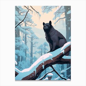 Winter Marten 1 Illustration Canvas Print