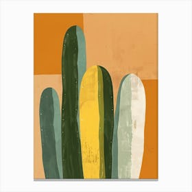 Cylindropuntia Kleiniae Minimalist Abstract 3 Canvas Print