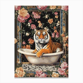 Tiger In The Bath 1 Canvas Print