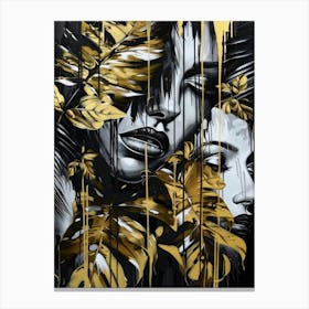 Gold And Black 122 Canvas Print