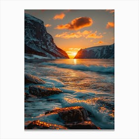 Sunset In Norway Canvas Print