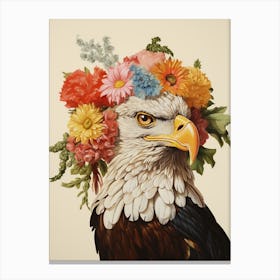 Bird With A Flower Crown Eagle 4 Canvas Print