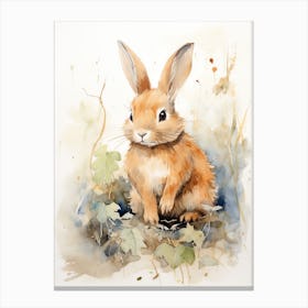 Bunny Drawing Rabbit Prints Watercolour 3 Canvas Print