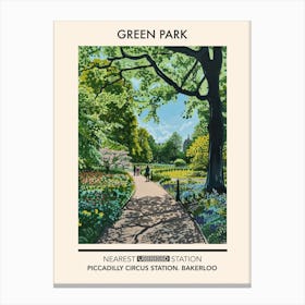 Green Park London Parks Garden 2 Canvas Print
