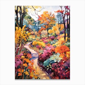 Autumn Gardens Painting Brooklyn Botanic Garden Usa 2 Canvas Print