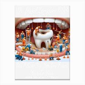 Dr. David Langdon, DDS Advert ~Reimagined 29 Canvas Print