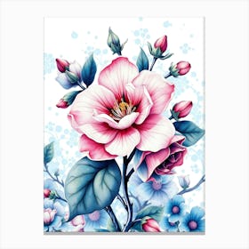 Chinese Flower Painting Canvas Print