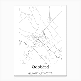 Odobesti,Romania Minimalist Map Leinwandbilder