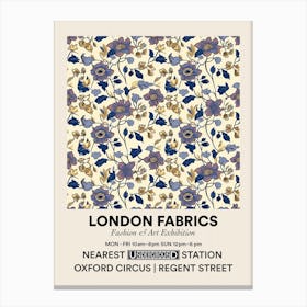 Poster Floral Morning London Fabrics Floral Pattern 2 Canvas Print