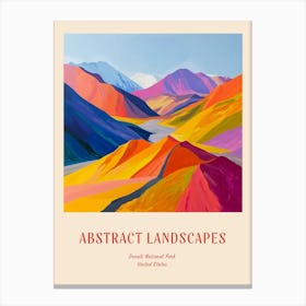 Colourful Abstract Denali National Park Usa 1 Poster Canvas Print