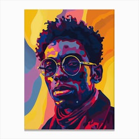 Old School Black Man 70's Aesthetic Canvas Print