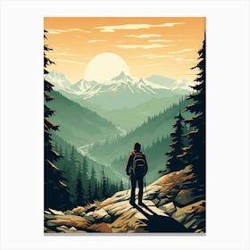 Pacific Crest Trail Usa 2 Hiking Trail Landscape Canvas Print
