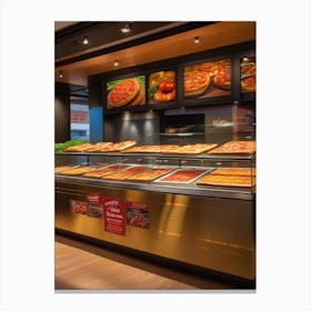 Display Of Pizzas Canvas Print