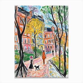 Buenos Aires, Dreamy Storybook Illustration 4 Canvas Print