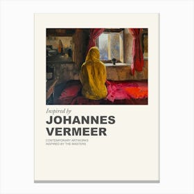 Museum Poster Inspired By Johannes Vermeer 2 Canvas Print