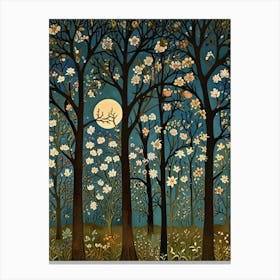 William Morris Moonlight In The Forest 57 Canvas Print