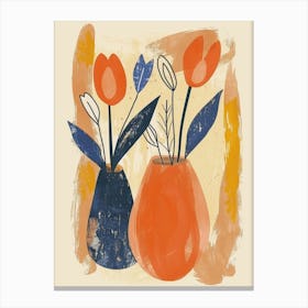 Tulips In Vases 2 Canvas Print