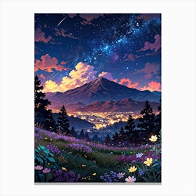 Night Sky Anime aesthetic 30 Canvas Print