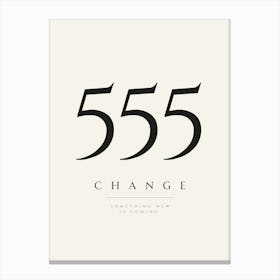 555 Angel Number Print Canvas Print