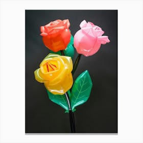 Bright Inflatable Flowers Rose 4 Canvas Print