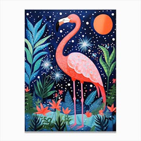 Pink Flamingo, Matisse Inspired 3 Canvas Print