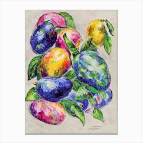 Passionfruit 1 Vintage Sketch Fruit Canvas Print