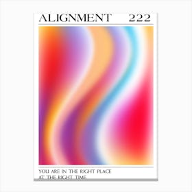 Alignment, Angel Number 222, Aura Gradient Canvas Print