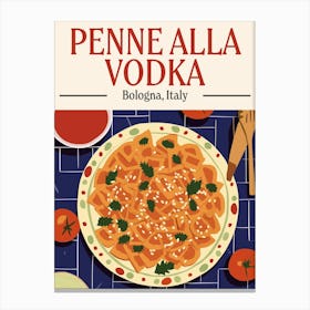 Penne Alla Vodka Pasta Canvas Print