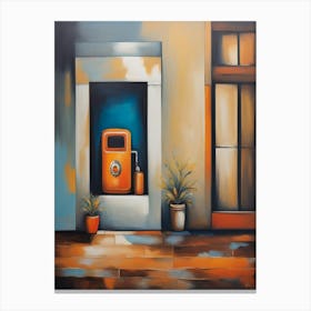 Orange Gas Pump Canvas Print