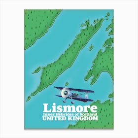Lismore United Kingdom Map Canvas Print
