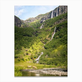 Norwegian Waterfall Canvas Print