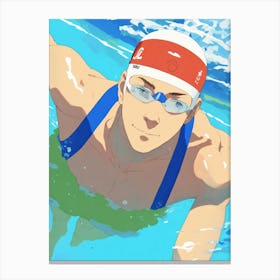 Swimming In The Pool Canvas Print