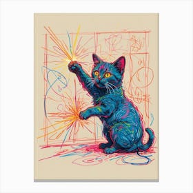 Sparkly Cat Canvas Print