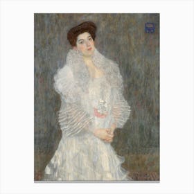 Lady In White Canvas Print