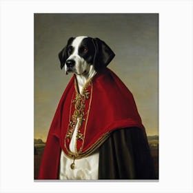 Dogo Argentino Renaissance Portrait Oil Painting Canvas Print