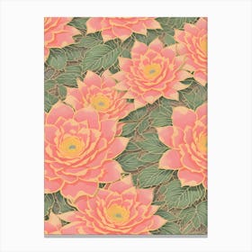 Lotus Flower Pattern Canvas Print