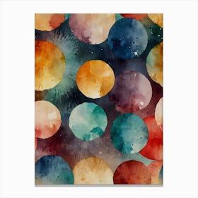 Watercolor Circles 2 Canvas Print