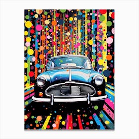 Classic Cars Dots 1 Canvas Print