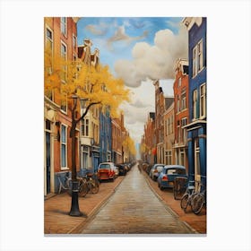 4.Streets of Amsterdam, Van Gogh, frescoes. Canvas Print