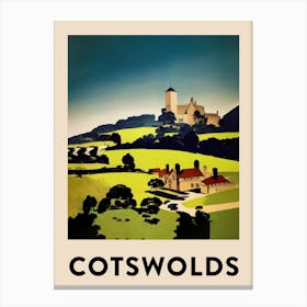 Cotswolds 4 Vintage Travel Poster Canvas Print